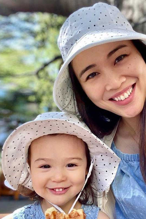 Cotton Floppy Sun Hat (Dots)