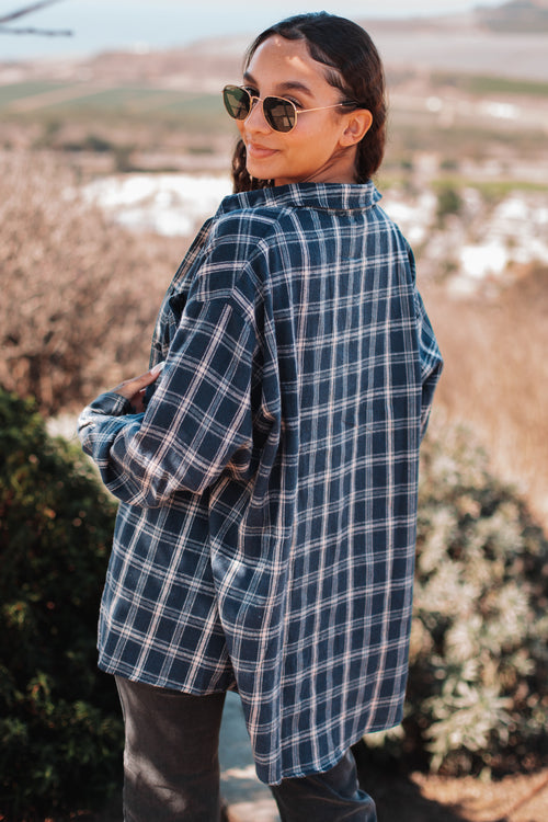 In Due Time Plaid Button Up