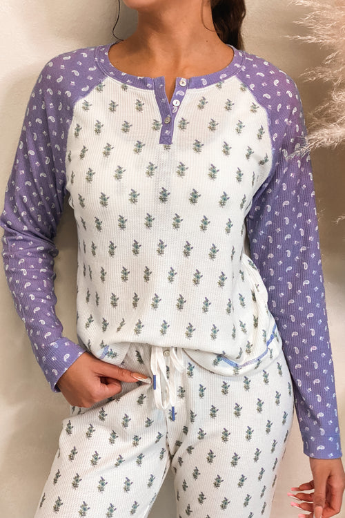 Harmony Foulard Long Sleeve Top (Bone) - FINAL SALE