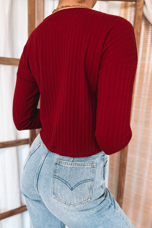Day To Day Long Sleeve (Burgundy) - FINAL SALE